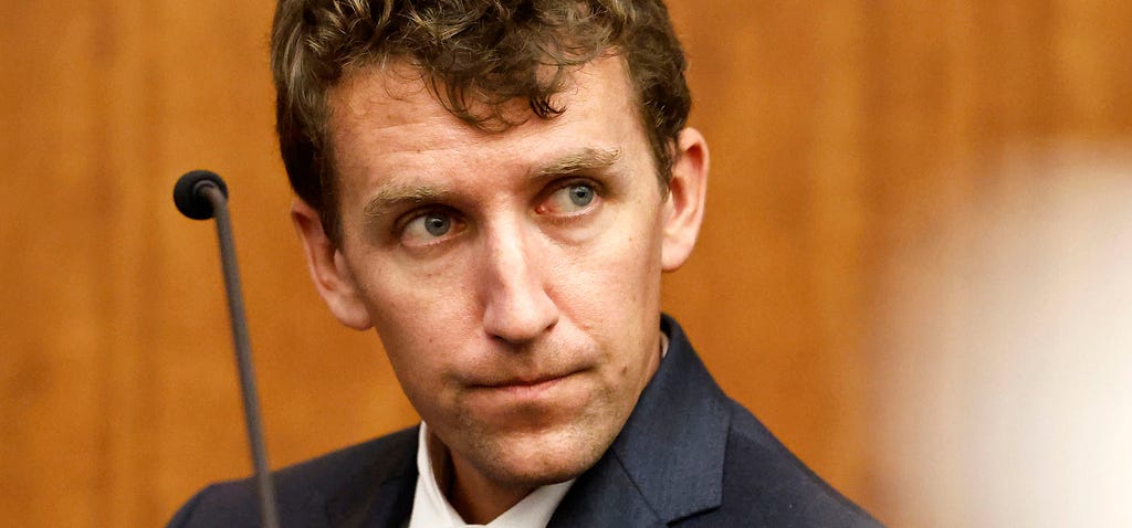 Patrick Clancy testifies at the Lindsay Clancy murder trial at Plymouth Superior Court on July 27, 2026.